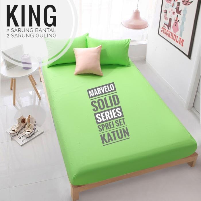 Gambar Marvelo Sprei Set Katun Polos Size King 180 cm Tinggi 30 Hijau Muda dari Marvelo Bedding Kab. Sleman Tokopedia