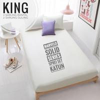 Gambar Marvelo Sprei Set Katun Polos Size King 180 cm Tinggi 30 Putih Tulang dari Marvelo Bedding Kab. Sleman 1 Tokopedia