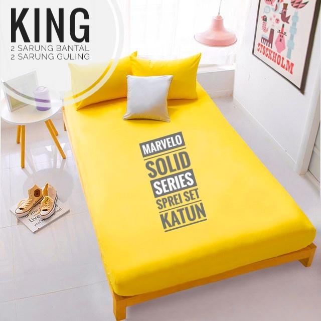 Gambar Marvelo Sprei Set Katun Polos Size King 180 cm Tinggi 30 Kuning dari Marvelo Bedding Kab. Sleman Tokopedia