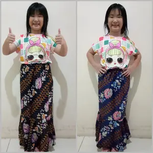 SALE Rok Duyung Anak Lova Maxi Skirt Batik Anak Perempuan Bahan Katun Silk Fashion Size M L XL XXL