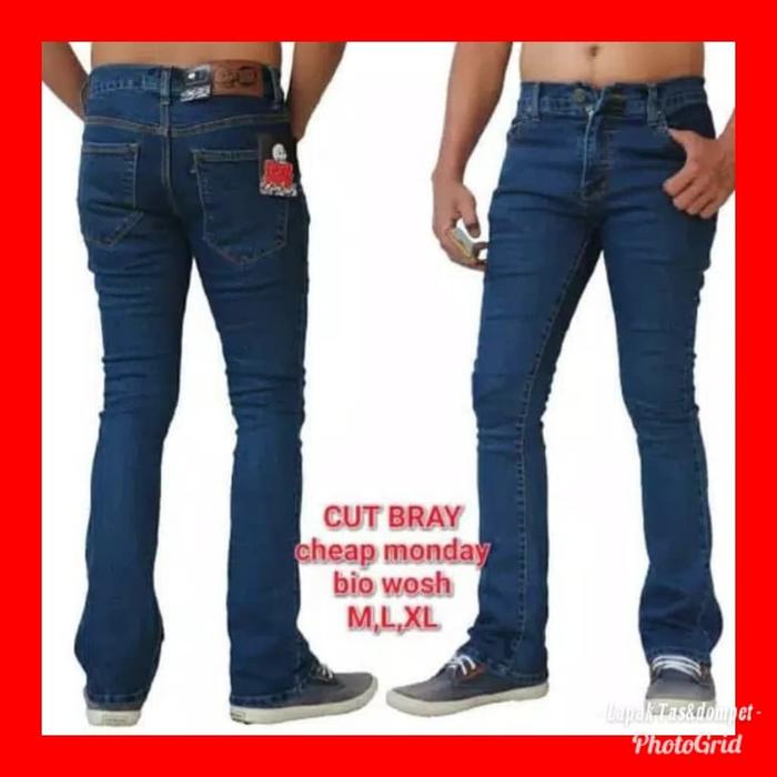 Gambar celana panjang jeans /Celana model cutbray / Celana pria cutbray dari toko hasanah.co Kota Bandung Tokopedia
