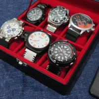 Gambar Wooden Watch Box Leather PU Kotak Jam Tangan Isi 6 Dengan Flip Lock dari Tali Jam Tangan com Kota Tangerang Selatan 4 Tokopedia