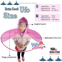 Gambar YooBerry Jas Hujan Anak UFO Raincoat Rain Coat UFO - Blue S dari Berry Baby Kota Bandung 4 Tokopedia