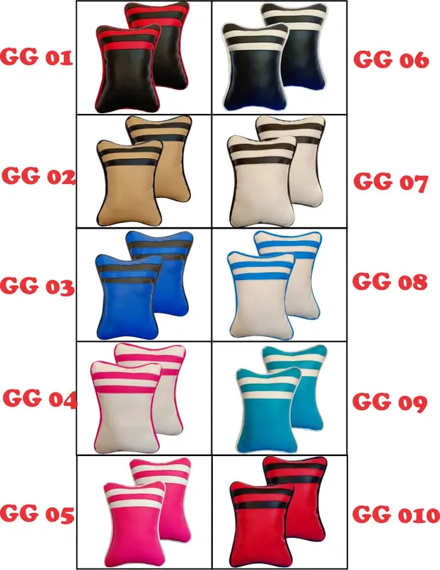 Bantal mobil Kulit Headrest mobil aksesoris interior mobil 2