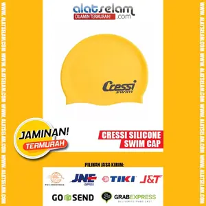 Topi Renang/Penutup Kepala/Swim Cap Cressi Silicone JUNIOR - Yellow