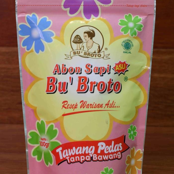 Gambar ABON SAPI BU BROTO TAWANG TULEN PEDAS 100 gr KEMASAN STANDING POUCH dari Gepuk Ny.Ong Kota Bandung Tokopedia