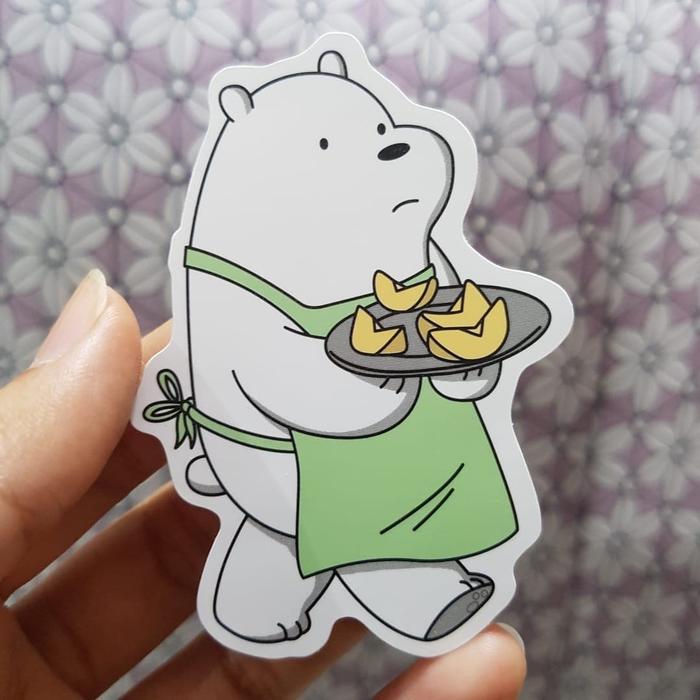 Jual Sticker Decal Waterproof We Bare Bears ICE BEAR WI108 (Koper ...