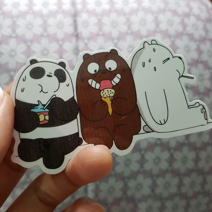 Jual Sticker Decal Waterproof We Bare Bears WB6012 (Koper Laptop ...