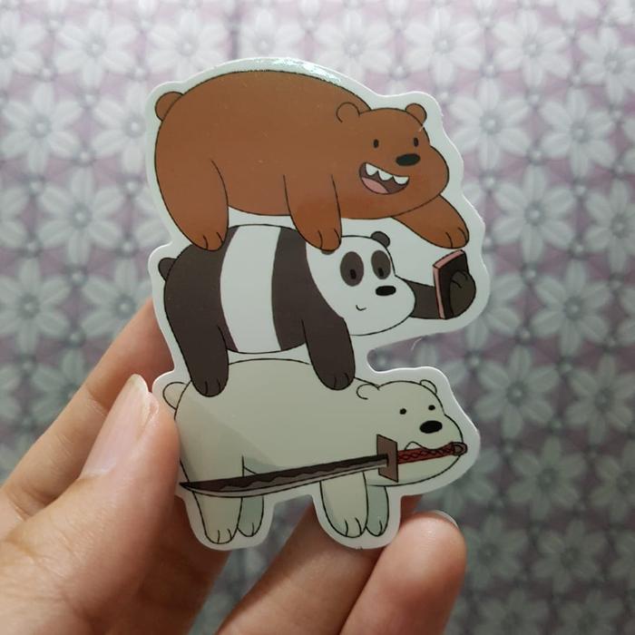 Jual Sticker Decal Waterproof We Bare Bears WB6018 (Koper Laptop ...