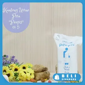 Peepis Kantong Urine Kencing Pipis Pria 5 Pcs/Perlengkapan Haji Umroh