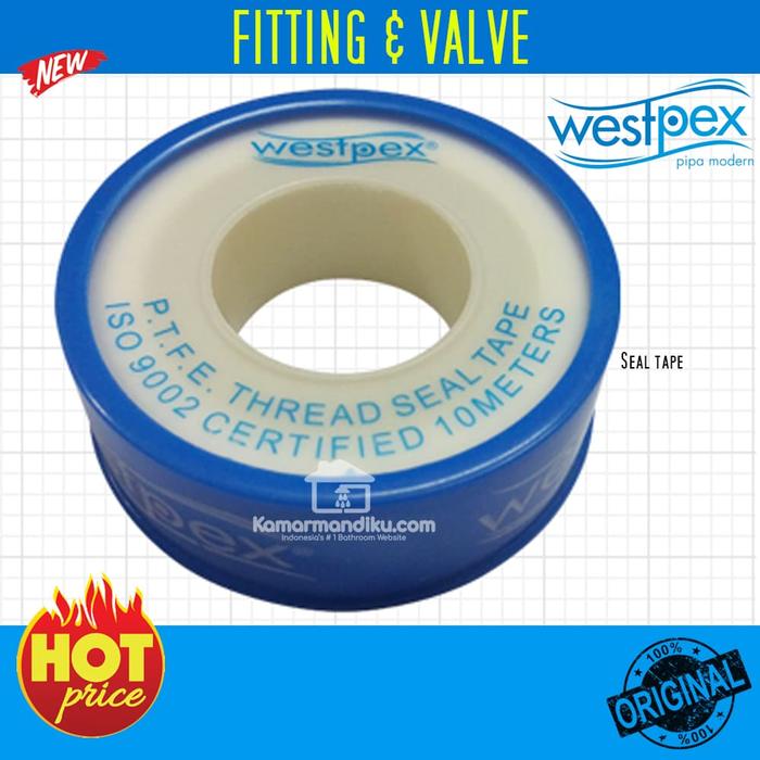 Gambar SEAL TAPE WESTPEX untuk sambungan ulir pada fitting sock dari kamarmandiku.com Kota Administrasi Jakarta Timur Tokopedia