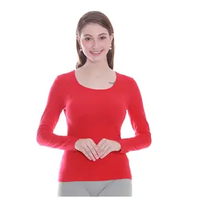 CYNTHIA Baju Tidur Long John leher Bulat - Merah