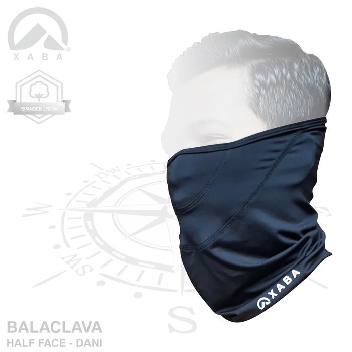 Gambar XABA Balaclava Hitam - Spandek- Masker Motor - Bandana - Half Face dari XABA Kota Bandung Tokopedia