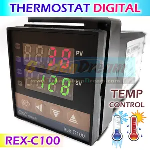 Thermostat Digital REX C100 Temperatur Controller SSR Control Suhu PID