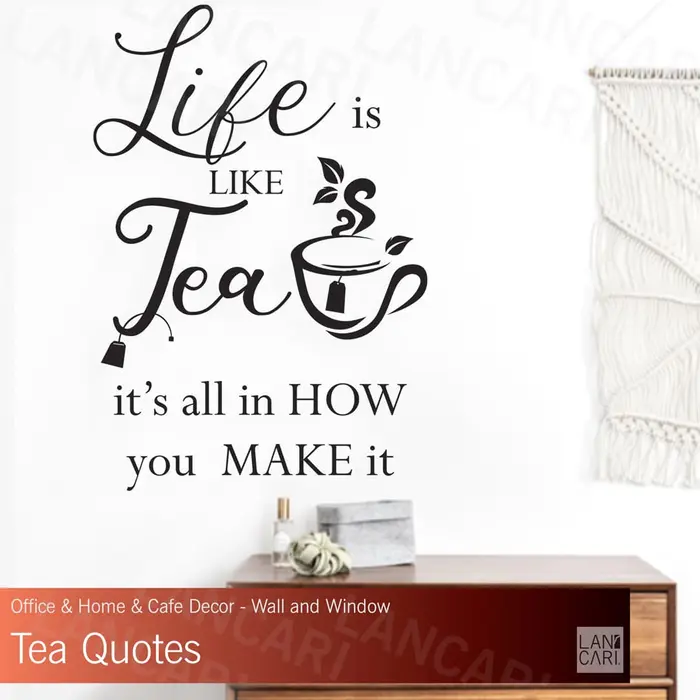 Gambar Stiker Cutting Tea Shop Quotes Sticker Teh Dinding Kaca wall window - Putih dari LANCARI Kota Administrasi Jakarta Pusat 5 Tokopedia