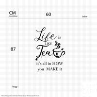 Gambar Stiker Cutting Tea Shop Quotes Sticker Teh Dinding Kaca wall window - Putih dari LANCARI Kota Administrasi Jakarta Pusat 2 Tokopedia