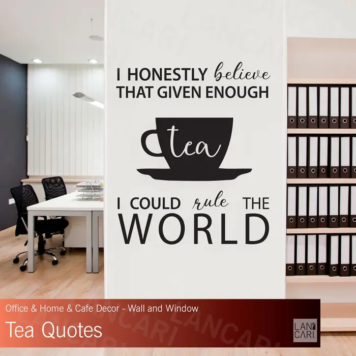 Gambar Stiker Cutting Tea Shop Quotes Sticker Dinding Kaca Motivasi Cafe Teh - Putih dari LANCARI Kota Administrasi Jakarta Pusat 4 Tokopedia