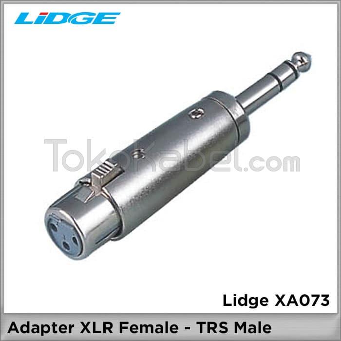 Gambar Adapter XLR Female to TRS Male, Lidge XA073 dari tokokabel Kota Administrasi Jakarta Utara Tokopedia