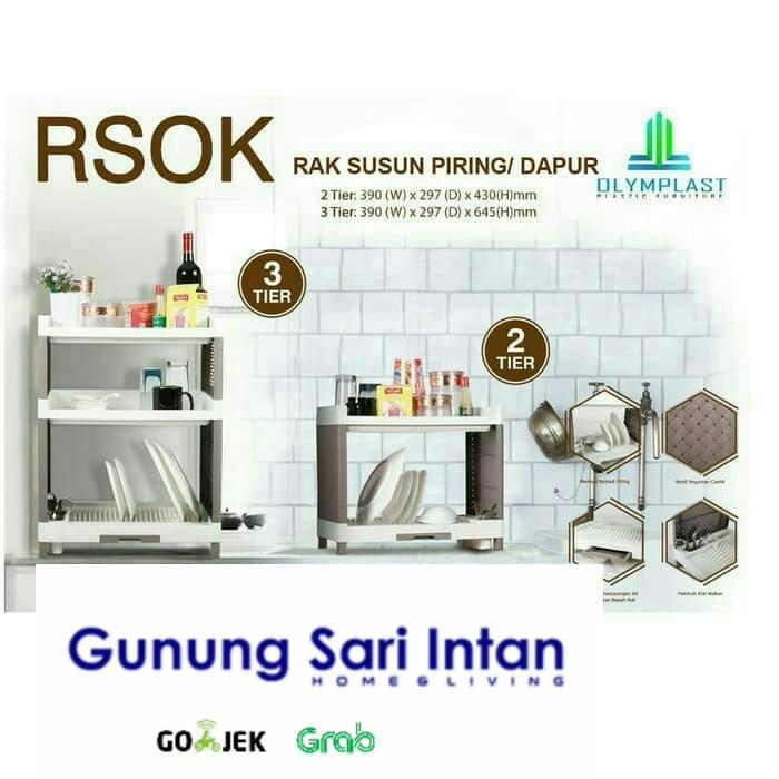 Gambar Rak piring Olympast 3 tier dari gunung sari intan Kota Surabaya Tokopedia