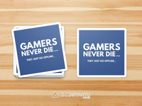 Gambar Sticker - Stiker Gamers Never Die They Just Go Offline untuk PC Laptop dari R.A - Rizki Aryanto Kab. Garut 1 Tokopedia