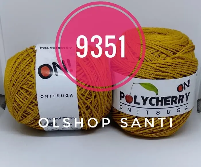 Benang Rajut POLYCHERRY Onitsuga warna GOLD (9351)
