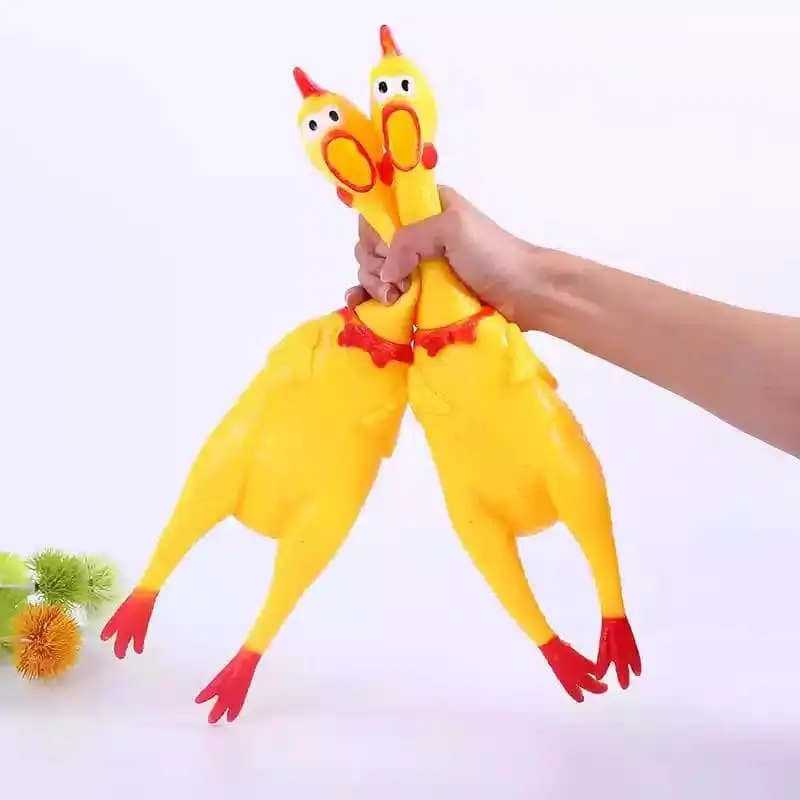 Mainan Gigit Bunyi "AYAM TERIAK 17cm" Dog Chew Squeaky Toys 3