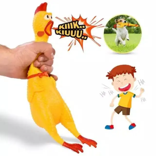 Mainan Gigit Bunyi "AYAM TERIAK 17cm" Dog Chew Squeaky Toys 1