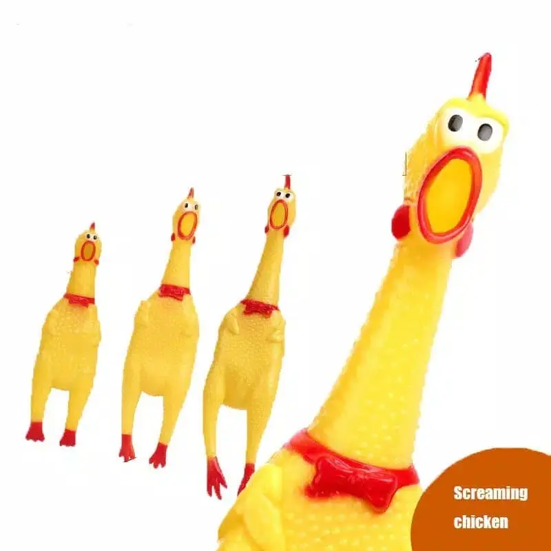Mainan Gigit Bunyi "AYAM TERIAK 17cm" Dog Chew Squeaky Toys 2