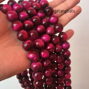 red tiger eye biduri sepah merah mata singa 14mm natural akik bahan