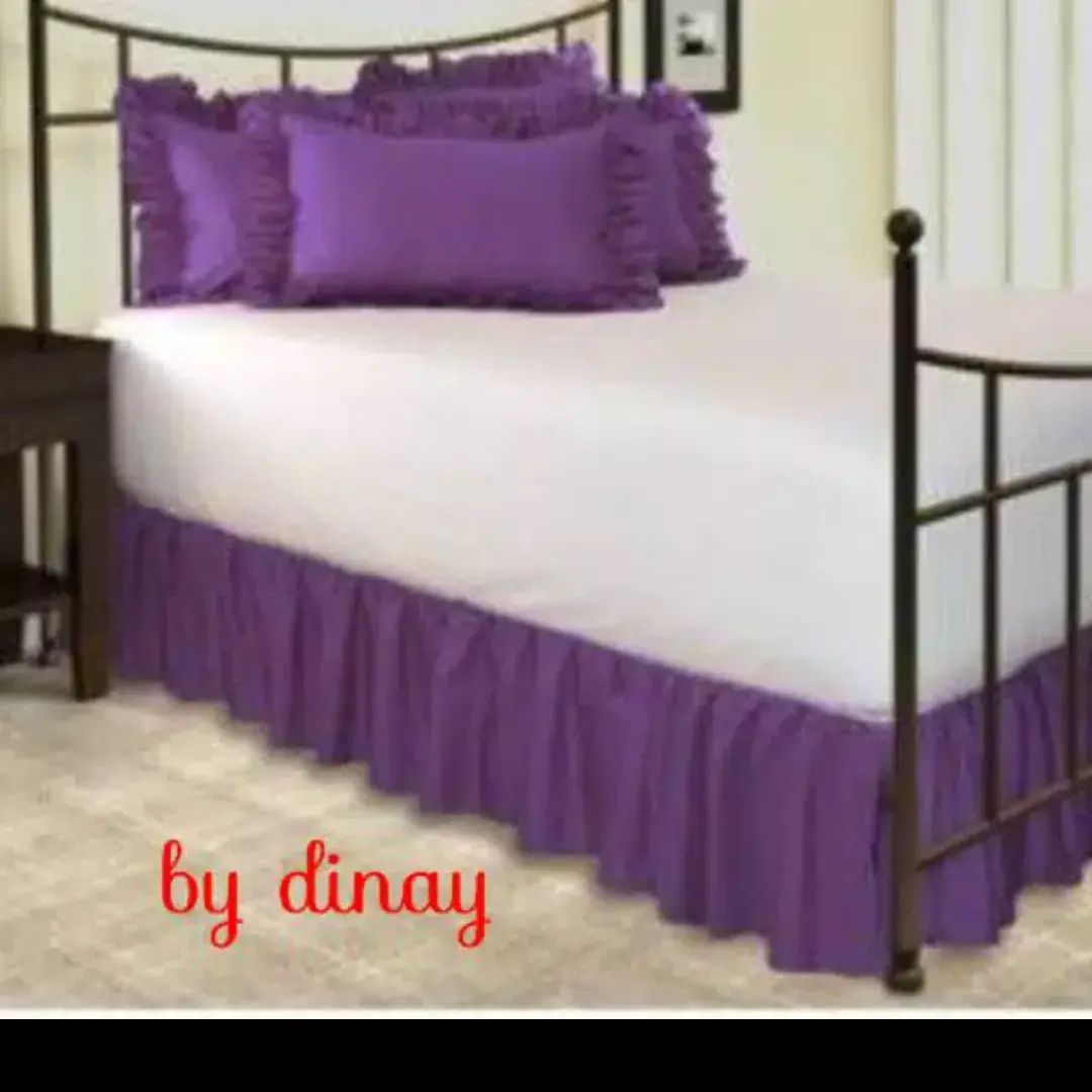BED SKIRT/ PLISKET ALAS RANJANG RUMBAI/RIMPLE POLOS 200x200x25x(35cm)