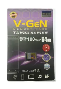 Micro SD V-gen 64GB Turbo Series MicroSD HC Vgen 64 GB Class 10 V GEN