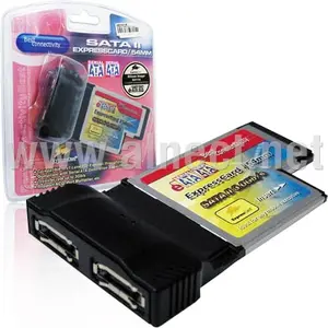 ExpressCard to 2 Port e-SATA-II CardBus Adapter