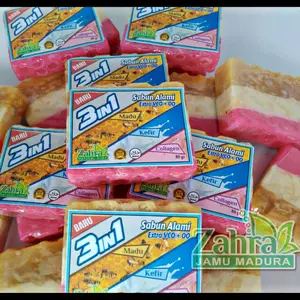 Sabun 3 in 1-madu kefir pink collagen plus vco dan oo