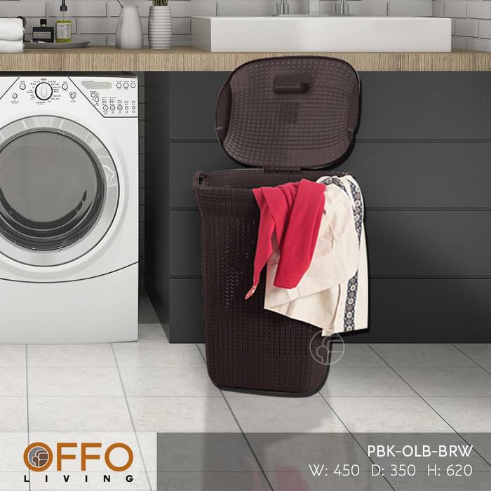 Gambar Offo Living - Keranjang Laundry Basket OLB Coklat dari Offo Living Furniture Kab. Bogor Tokopedia