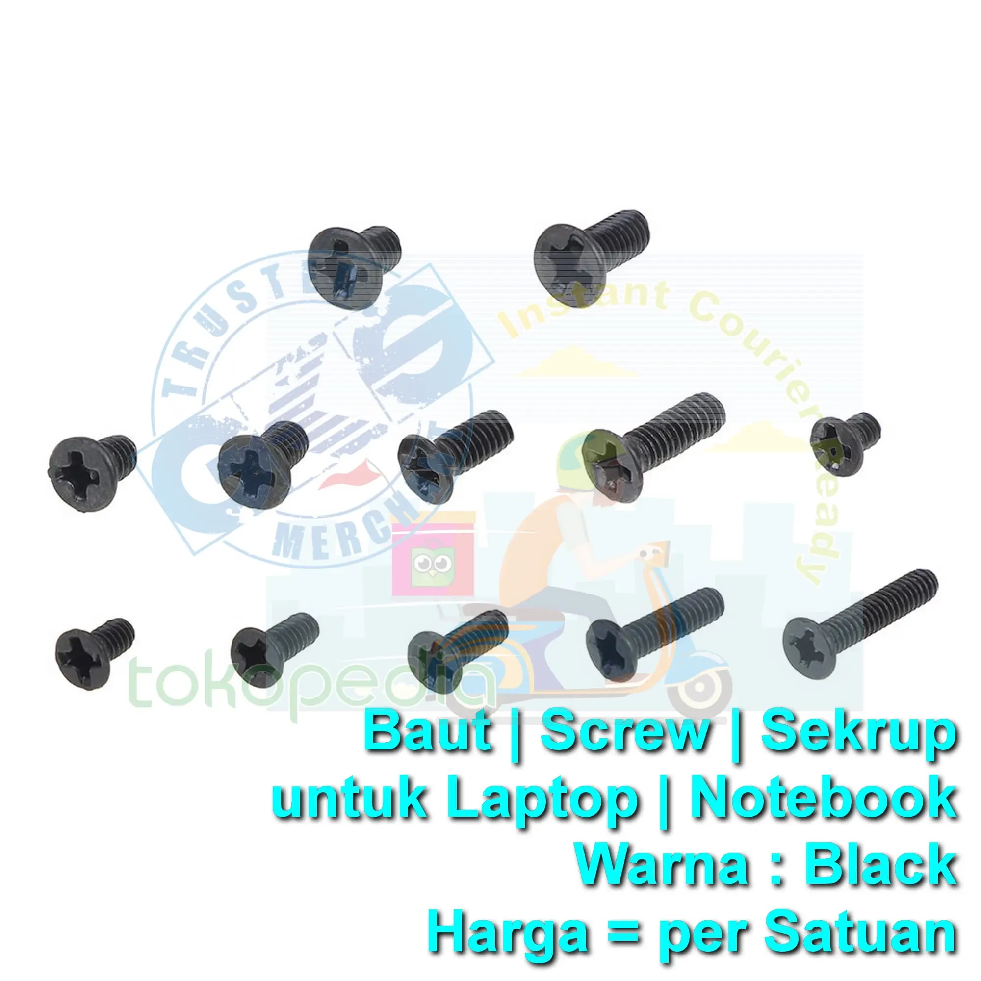 H3C Baut Screw Sekrup Skrup Laptop Notebook Black Hitam ECERAN