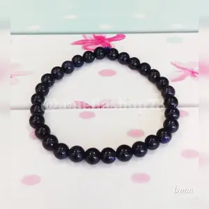 Gelang Batu Pasir Mas Biru / Blue Sandstone 6mm