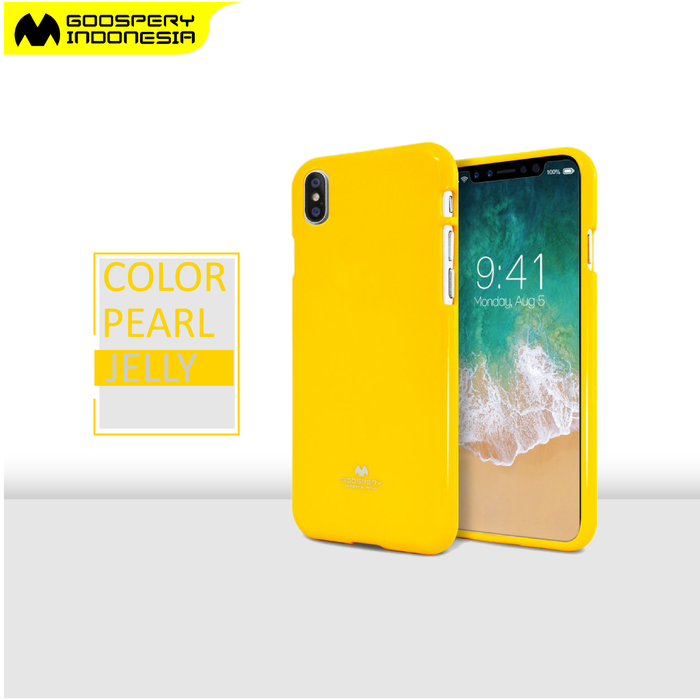 Gambar GOOSPERY iPhone X Pearl Jelly Case - Yellow dari Goospery Indonesia Kab. Tangerang Tokopedia