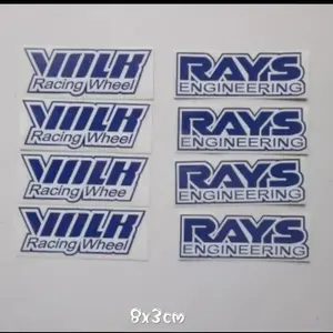 Stiker velg mobil/motor Volk Racing Wheel Rays Engineering sticker