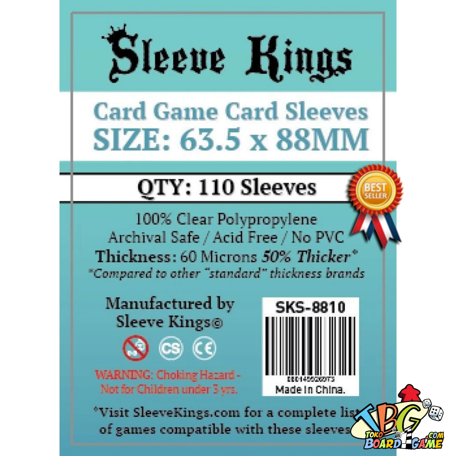 Sleeve Kings Card Game Card Sleeves (63.5x88mm) - 110 Pack, - MTG Size