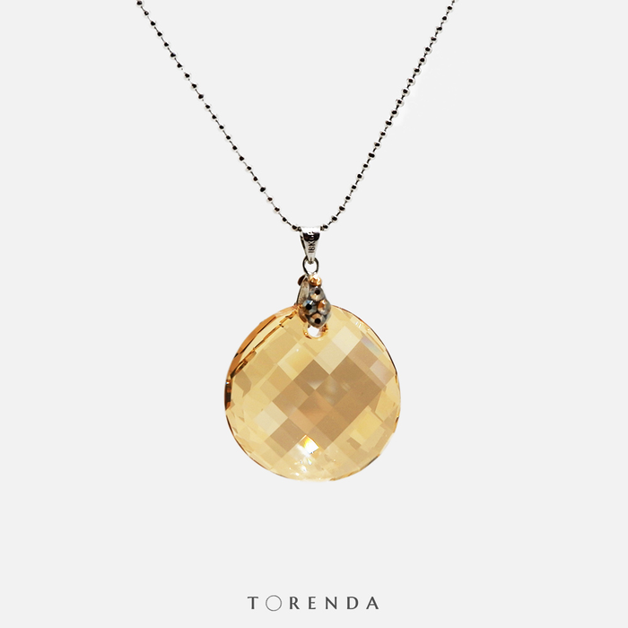 Gambar Torenda Kalung Wanita Liontin Big Twist Pendant Swarovski - Hitam - Orange dari Torenda Kota Administrasi Jakarta Pusat 5 Tokopedia