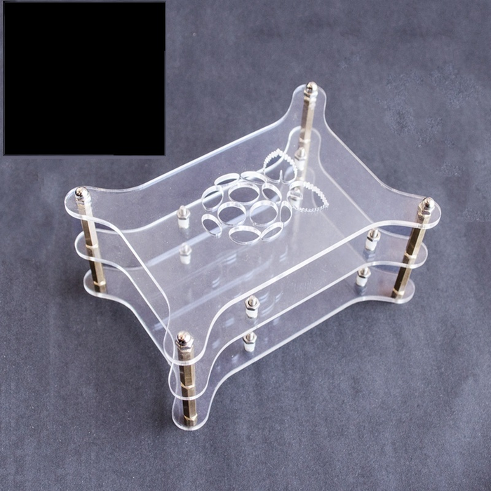 Gambar Stacked Shell Cluster Acrylic Material For Raspberry Pi B/B+ 2 Layer - Hitam Pekat dari raftechbandung Kota Bandung Tokopedia