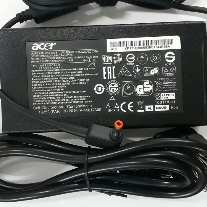 Gambar Charger Adaptor Laptop Acer Nitro V15 V17 VN7-591G 19V-7.1A 5.5X2.5mm dari SinarHarapan Computer Kota Administrasi Jakarta Pusat Tokopedia