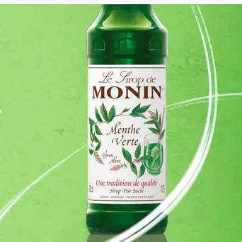 MONIN GREEN MINT MENTHE VERTE SYRUP 70CL