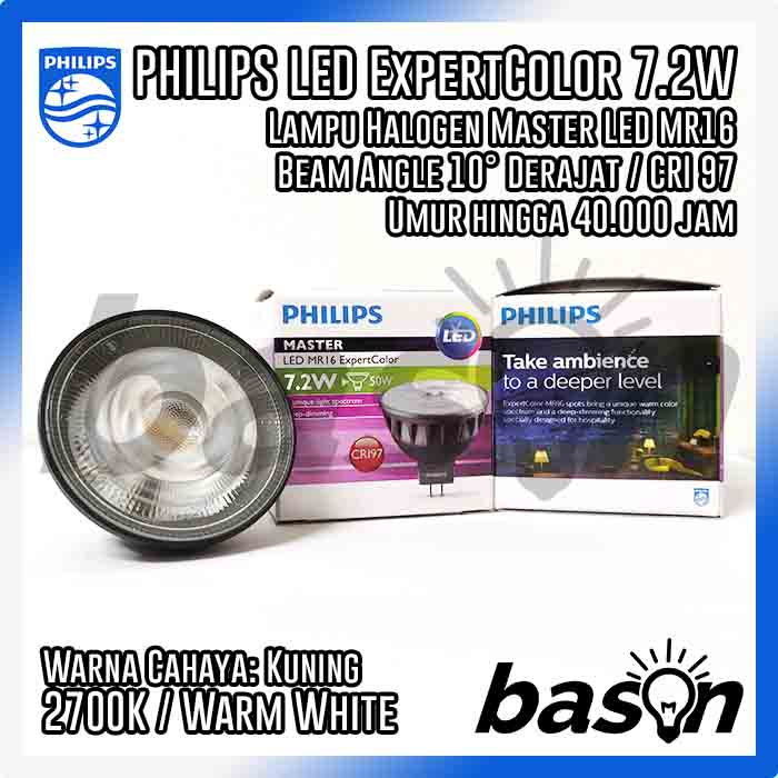 Promo PHILIPS MASTER LED MR16 ExpertColor 7.2-50W 927 10D - Kota
