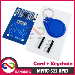 RFID MFRC-522 RC522 + Card & Keychain – 13.56MHz Module Support / No Support e-KTP