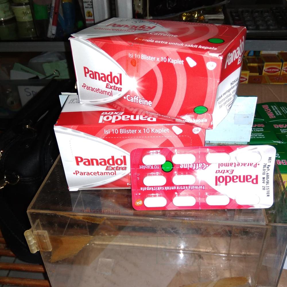 panadol ektra merah 10 tablet