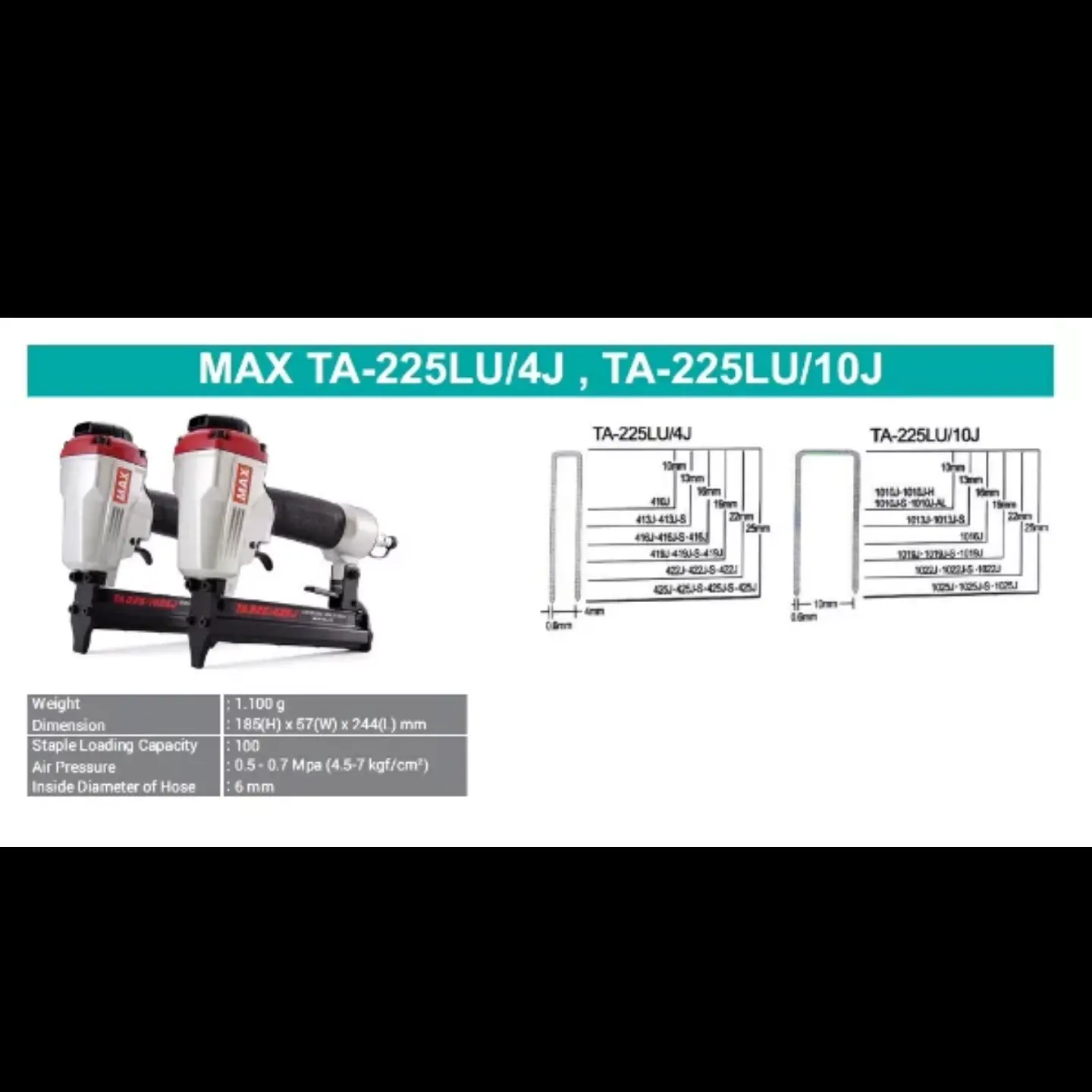Air Nailer MAX TA-225LU-4J - TA-225LU-10J paku tembak angin kompresor ta225lu