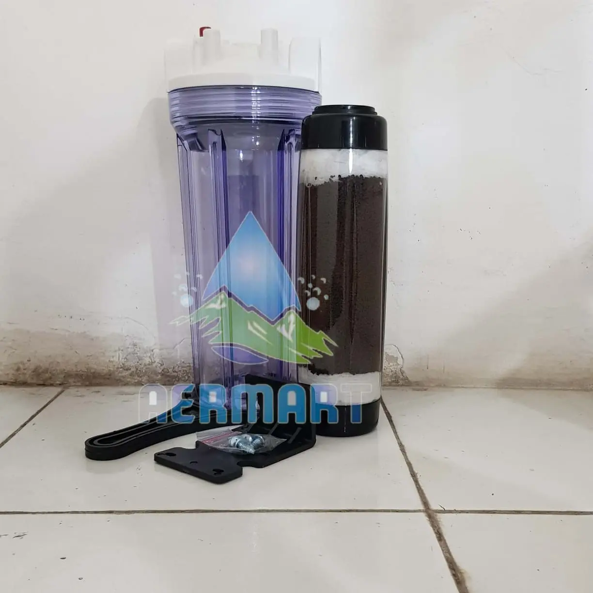 Paket Filter Air 1 Tahap Housing Clear Plus Catridge Manganese Zeolite