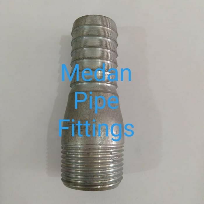 Gambar Nepel Selang 1/2" Besi Galvanis King nipple Hose Niple Nipel inch dari Medan Pipe Fittings Kota Medan Tokopedia