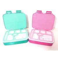Gambar LUNCHBOX YOOYEE 607 PINK GREEN ANTI TUMPAH 5 SEKAT - Merah Muda dari Ollahomeliving Kota Bogor 3 Tokopedia